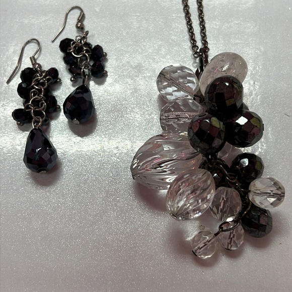 🖤WHITE HOUSE BLACK MARKET JEWELRY - NECKLACE & MATCHING EARRINGS - SPARKLES!💎 - Picture 10 of 14